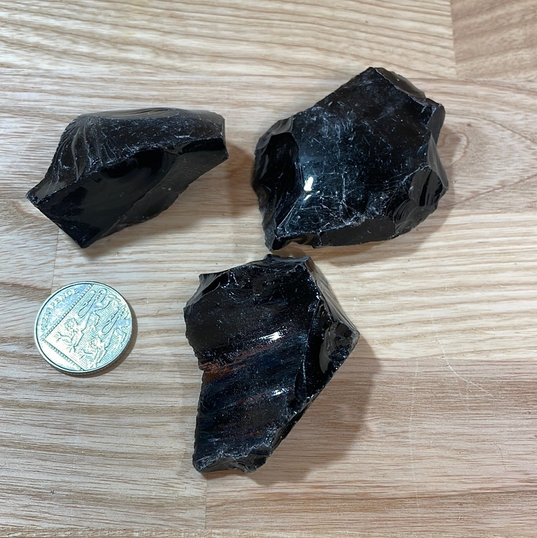 Black Obsidian Raw pieces