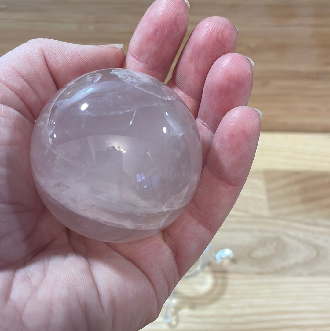 Rose Quartz Sphere 40mm and 50mm A Grade