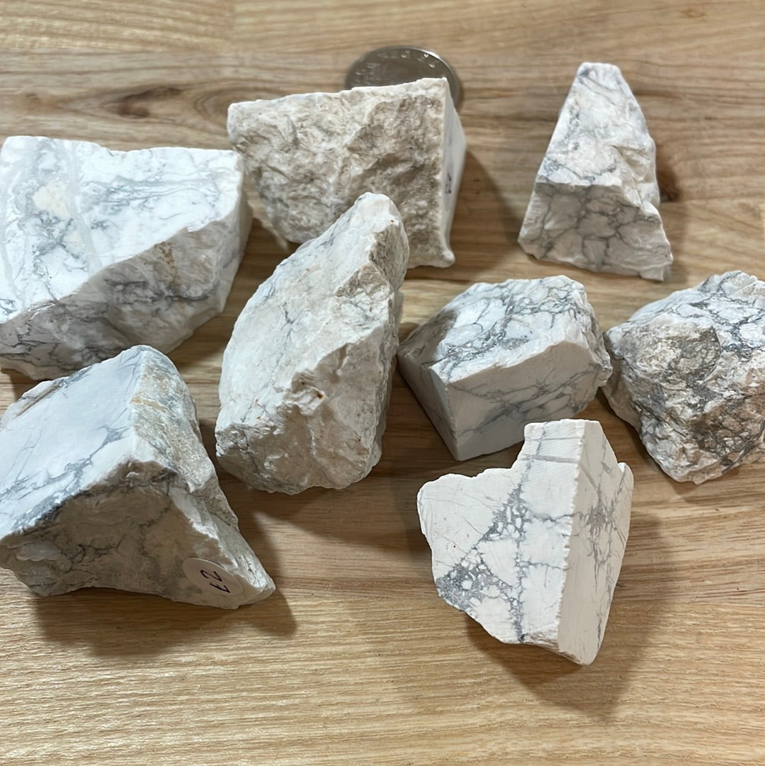 White Howlite Raw Pieces