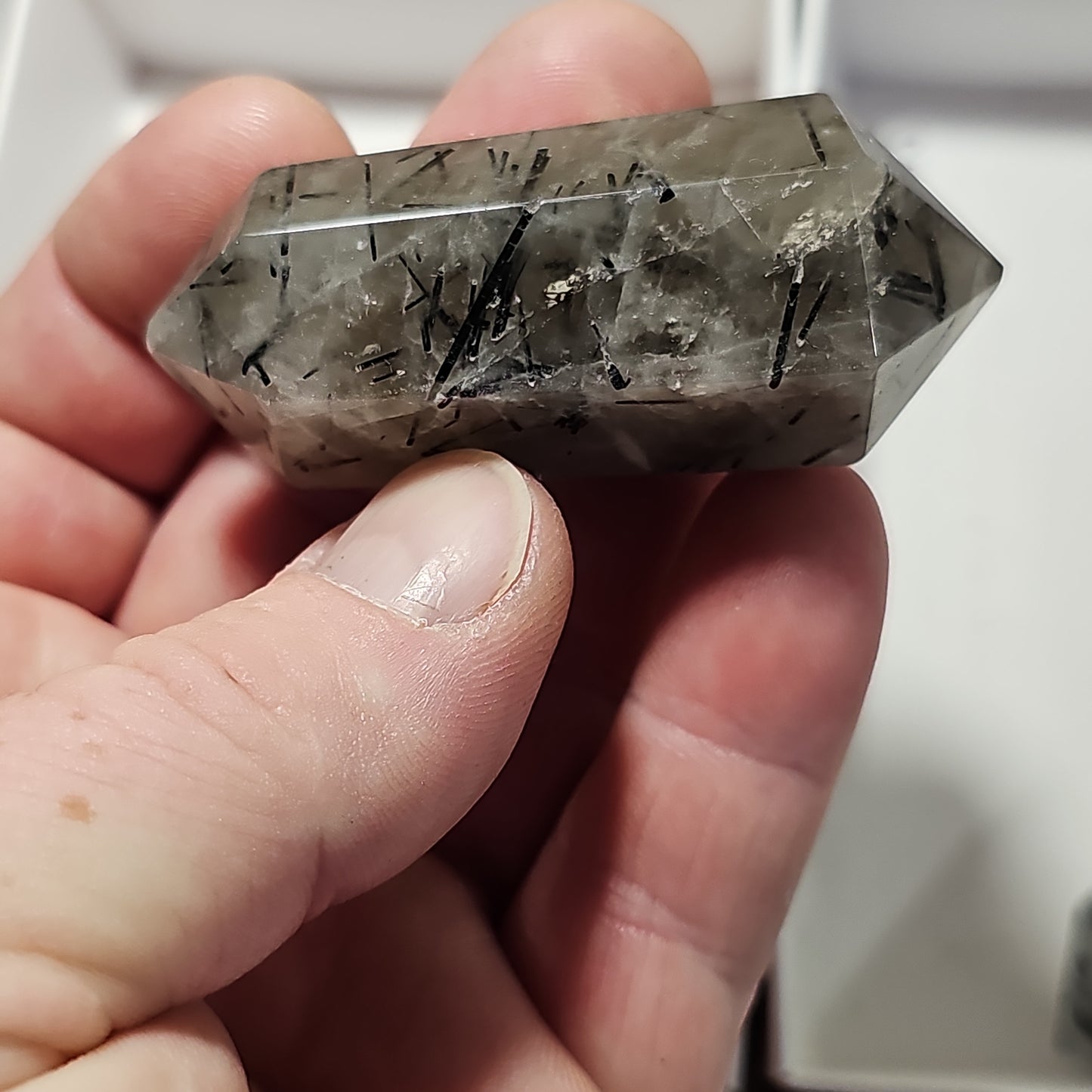 Tourmalinated Quartz DTs (Double Terminated Points)