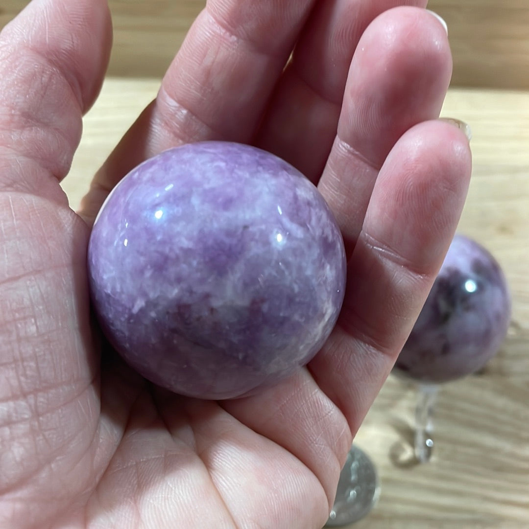 Lepidolite Sphere (Approx 40mm)