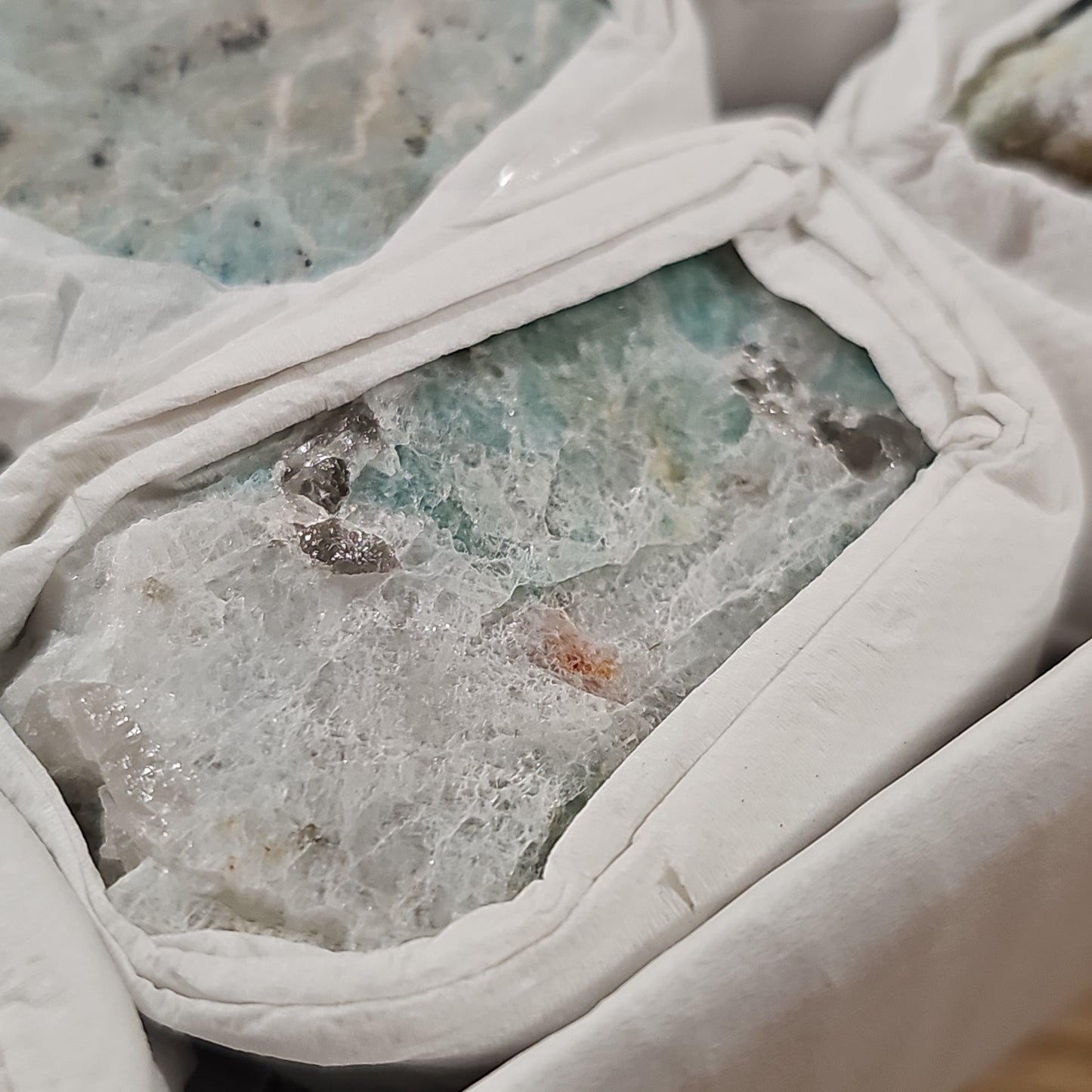 Amazonite Raw Pieces (incl. Smokey Quartz)