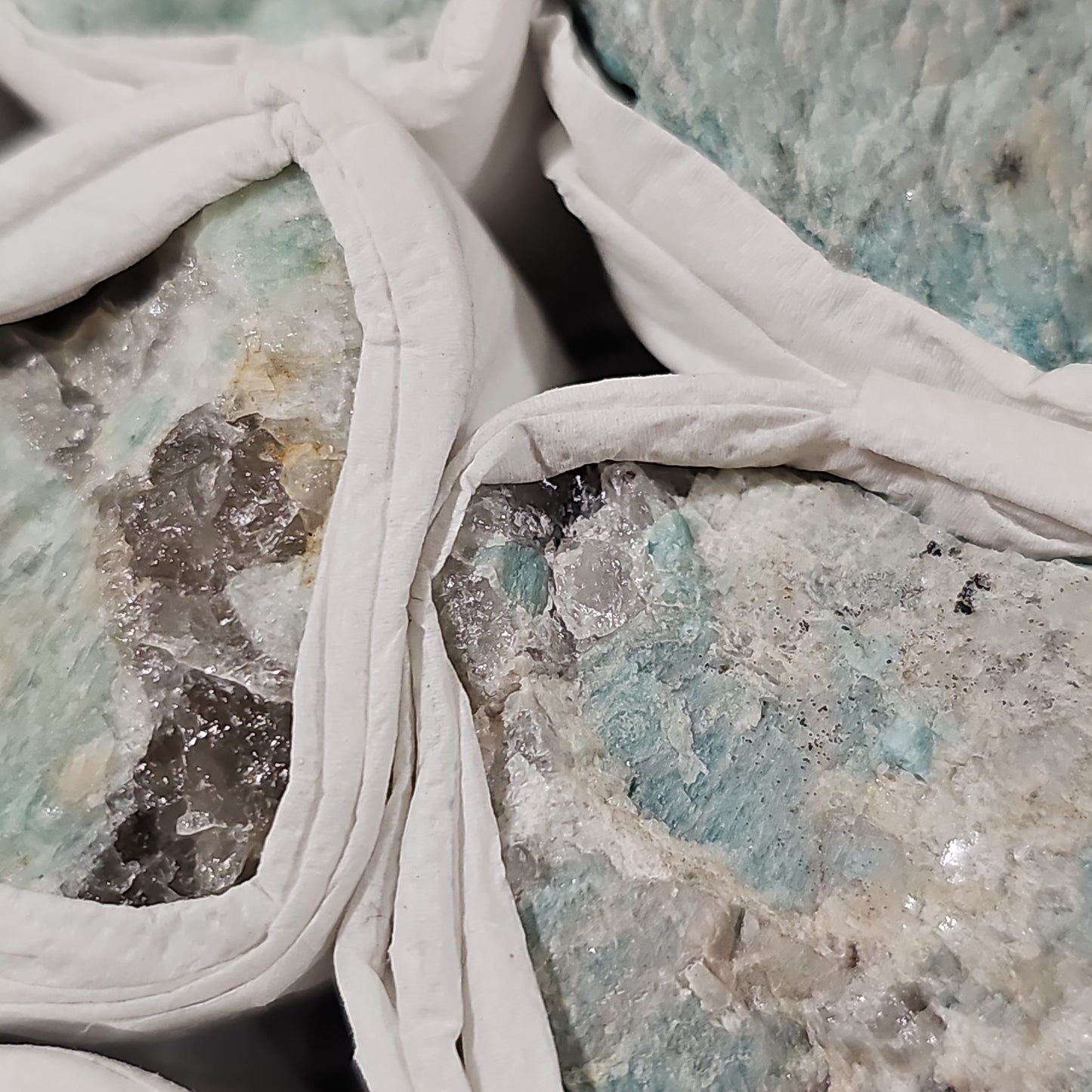 Amazonite Raw Pieces (incl. Smokey Quartz)