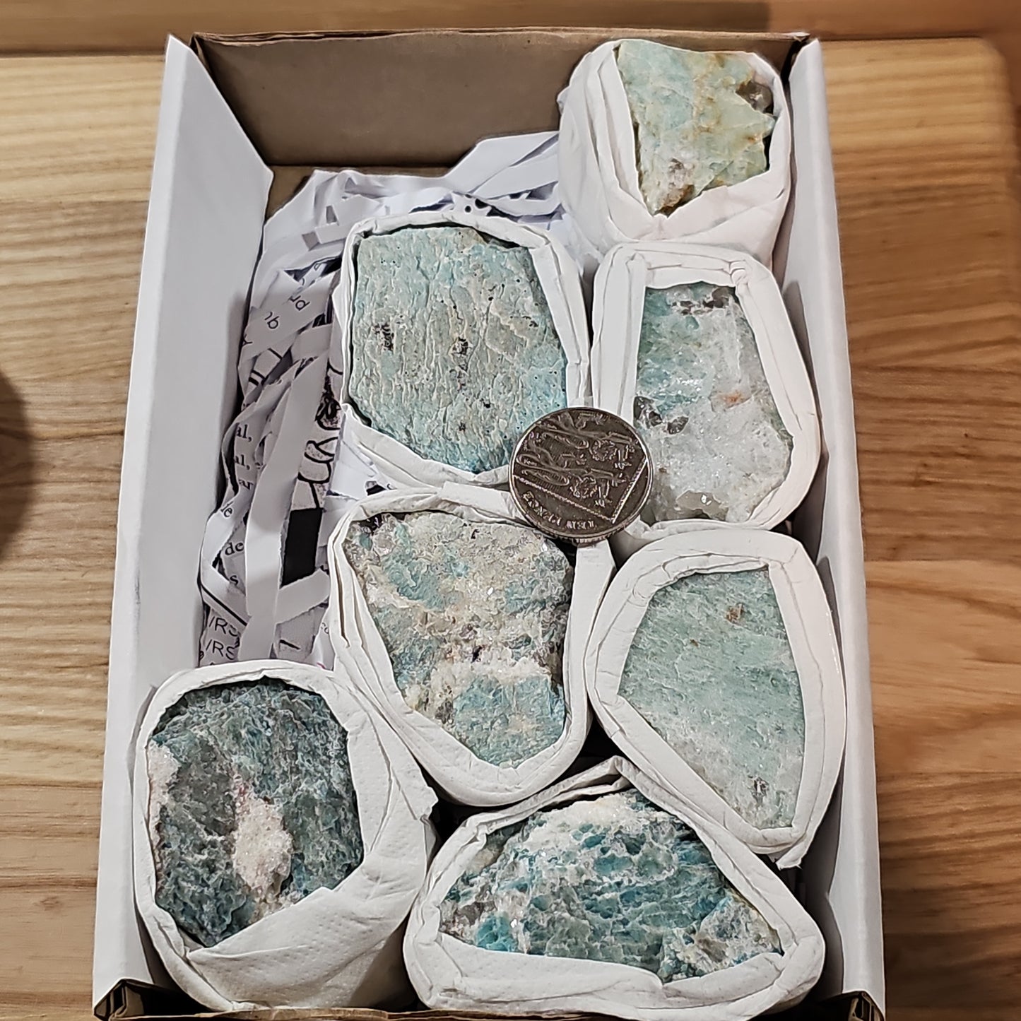 Amazonite Raw Pieces (incl. Smokey Quartz)