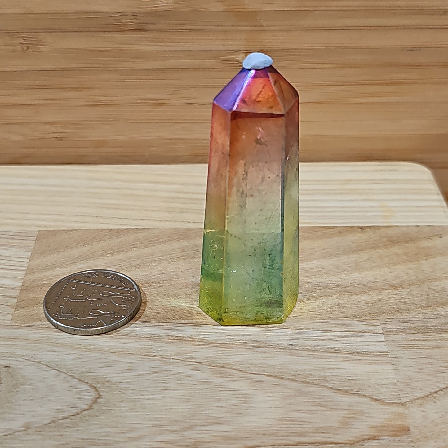 Rainbow Aura Quartz Points