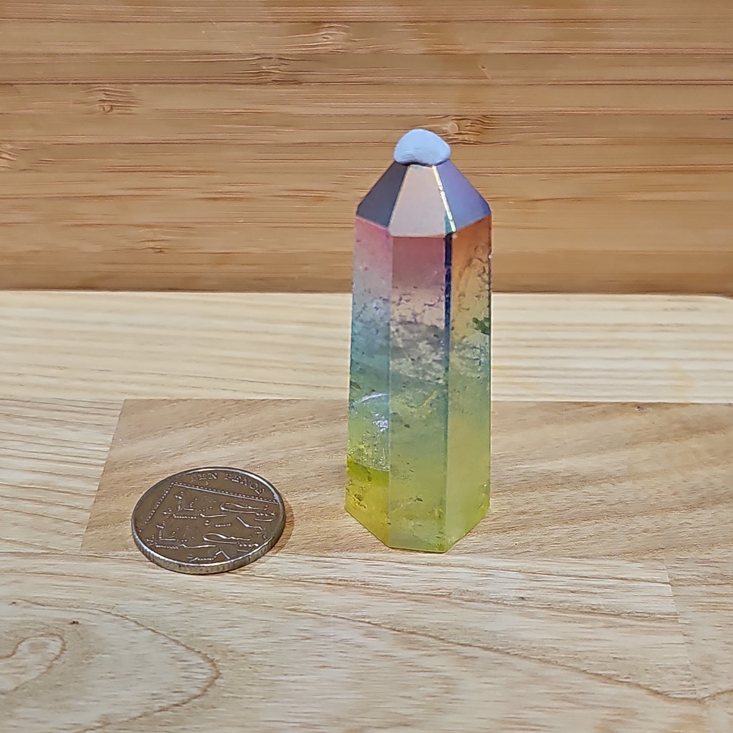 Rainbow Aura Quartz Points