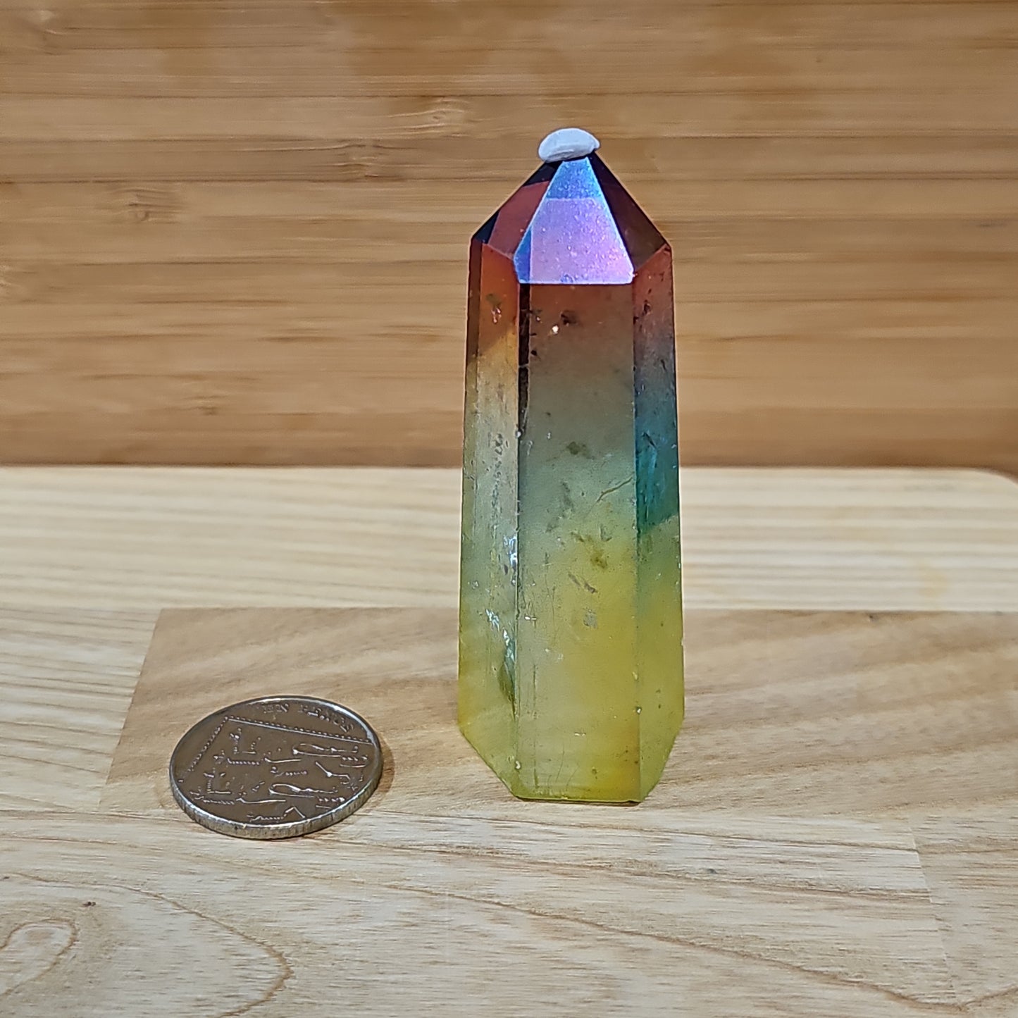 Rainbow Aura Quartz Points