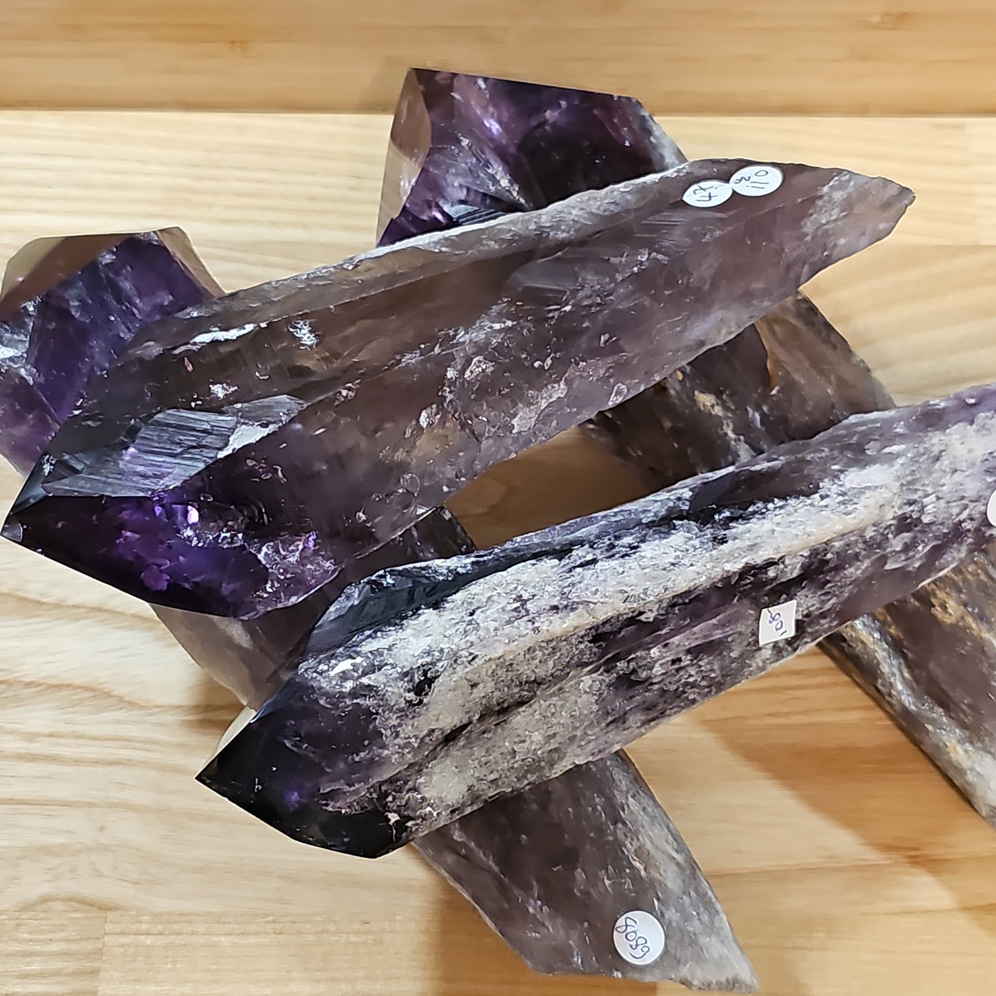 Amethyst 'Elestial' Torches