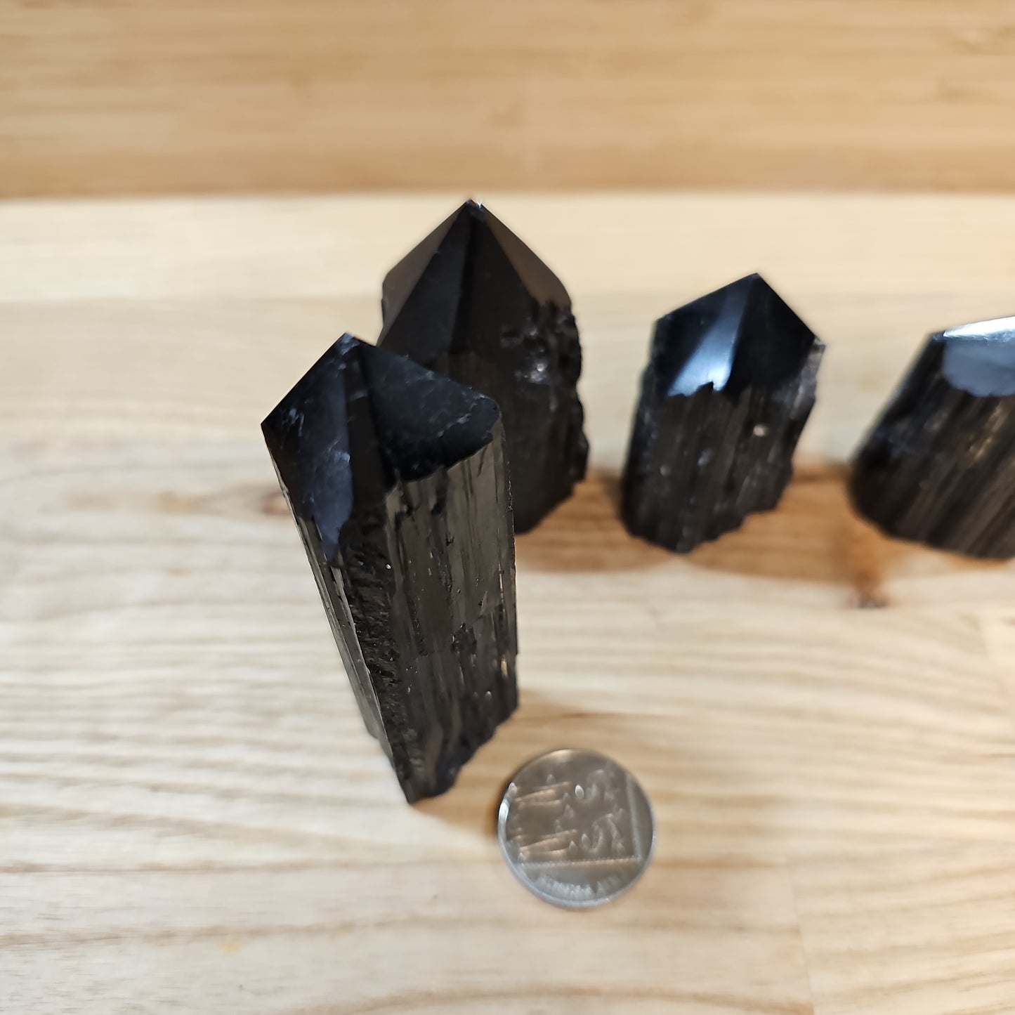 Black Tourmaline Raw and Polished Points (Discounted)