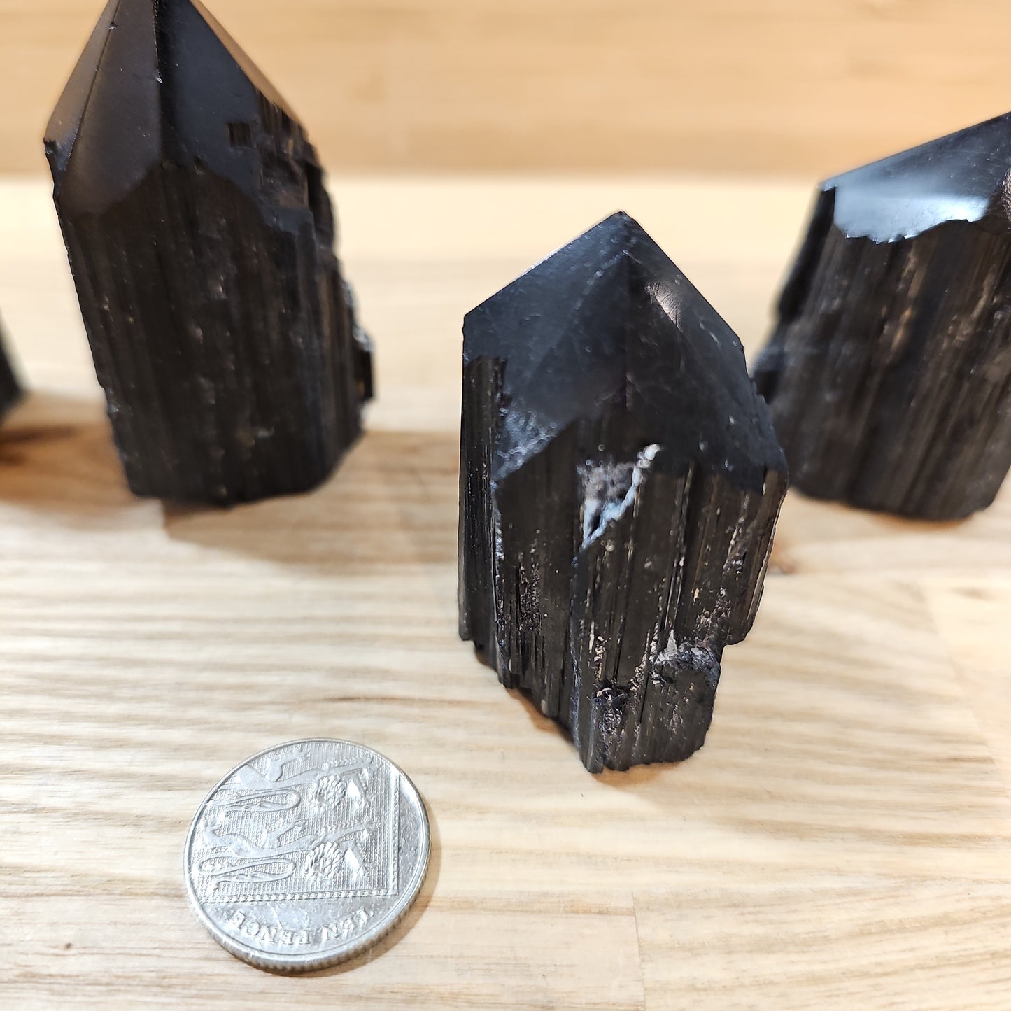 Black Tourmaline Raw and Polished Points (Discounted)
