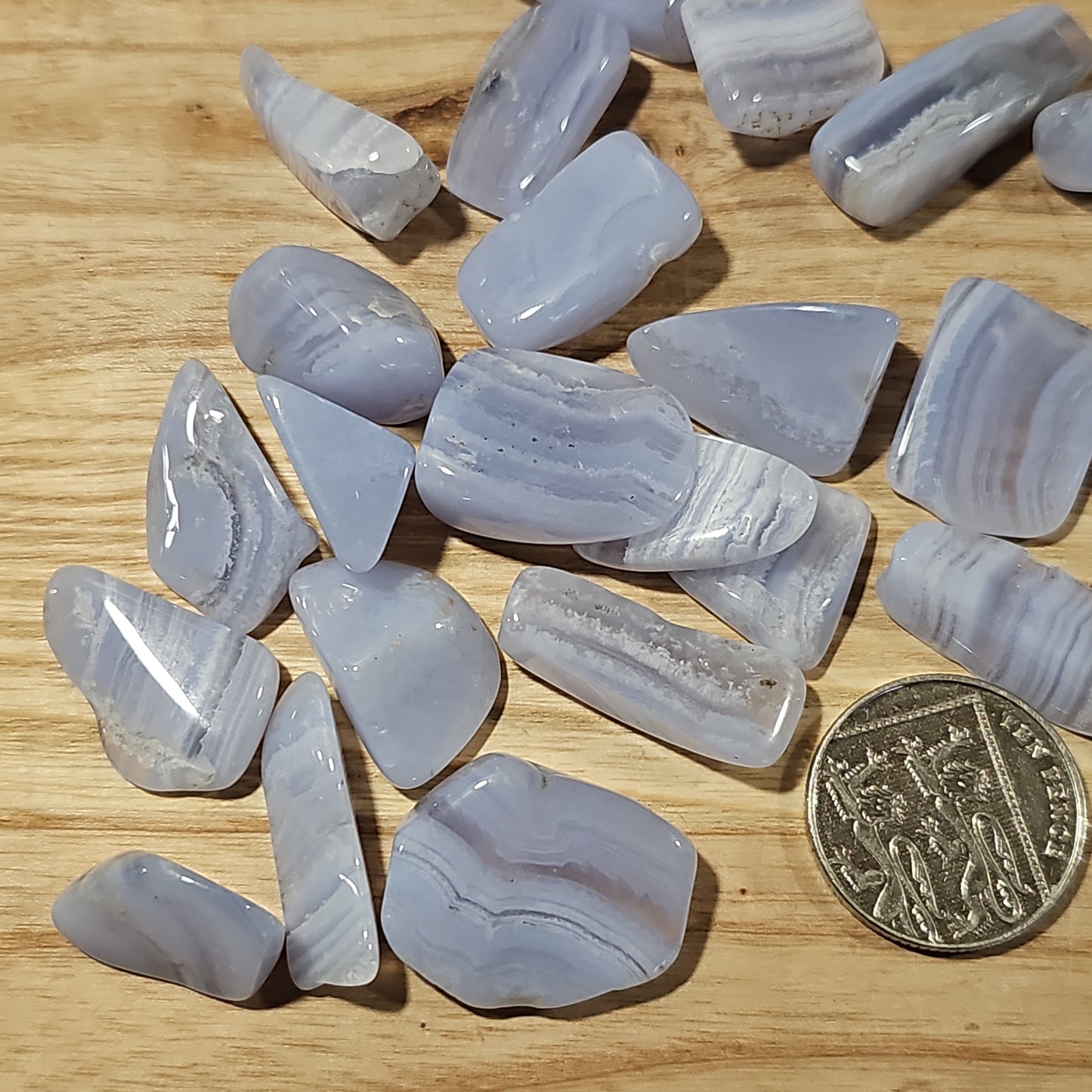 Blue Lace Agate Tumblestone