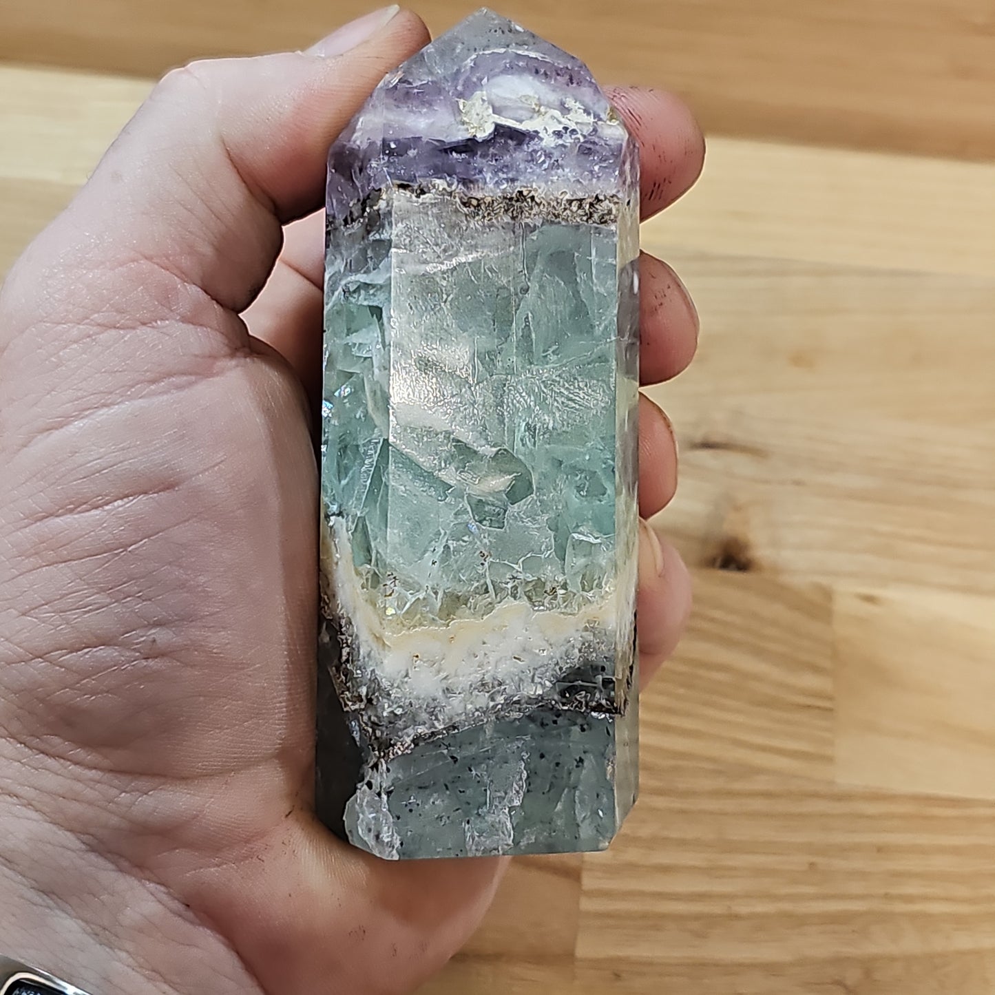 Rainbow Fluorite Large Point