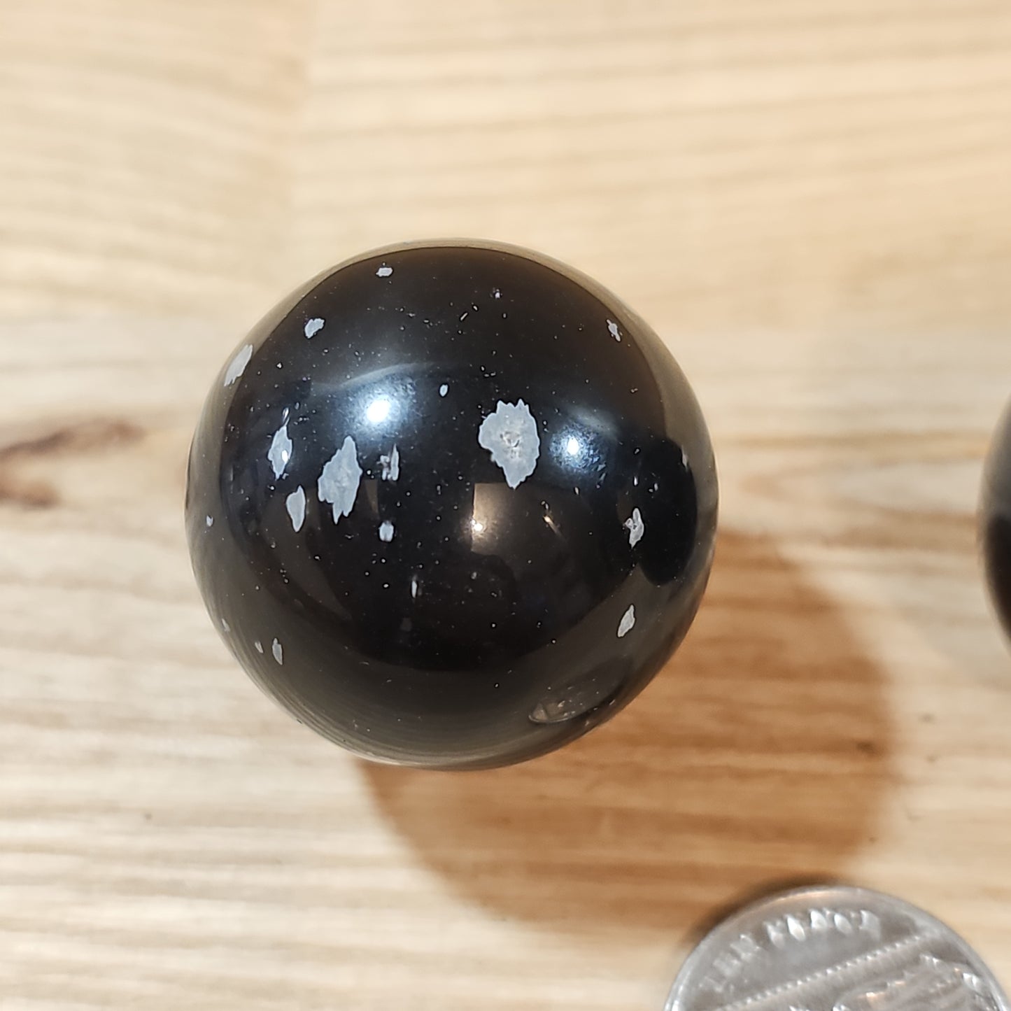 Snowflake Obsidian Sphere