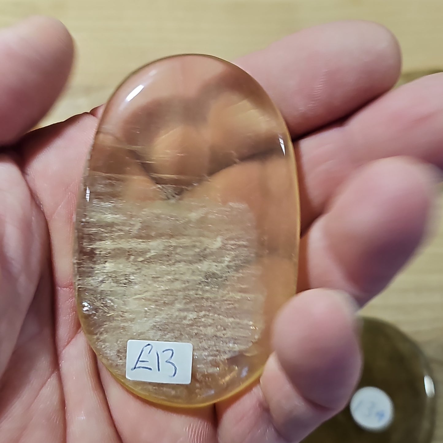 Yellow Fluorite Palmstone