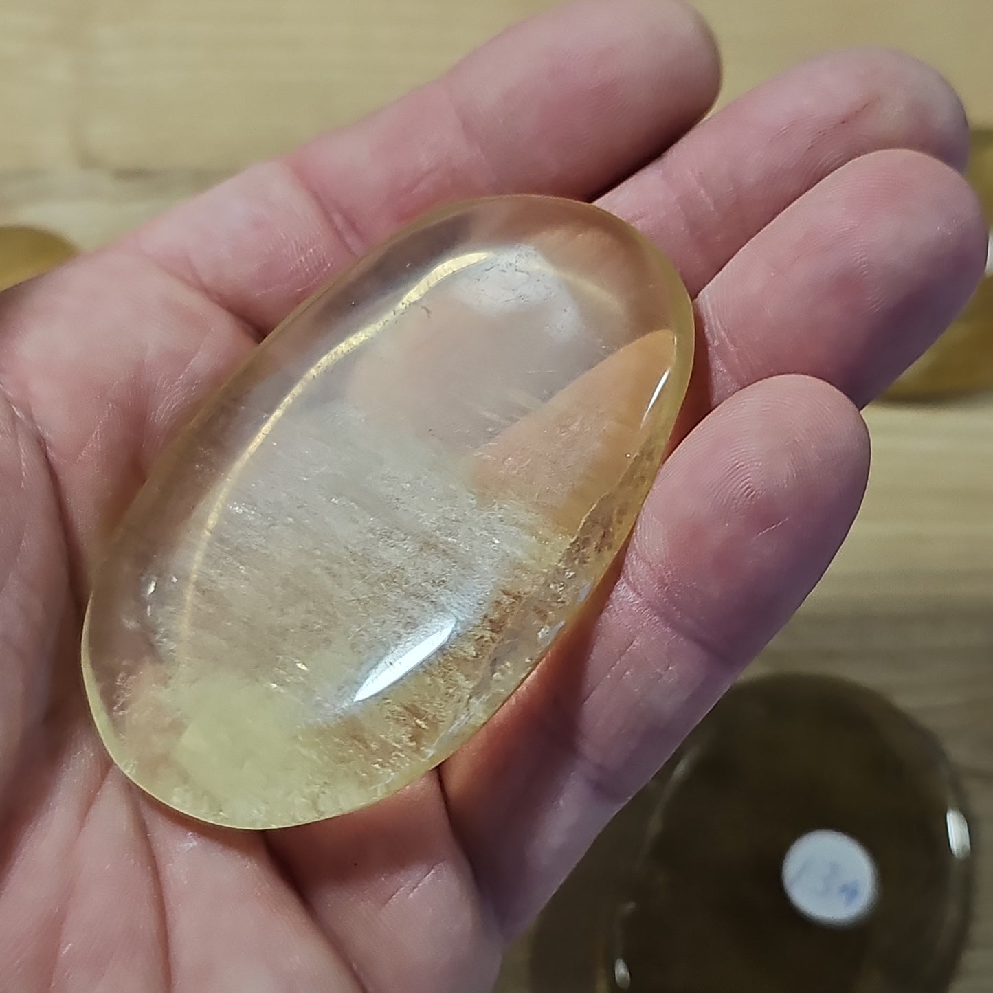 Yellow Fluorite Palmstone