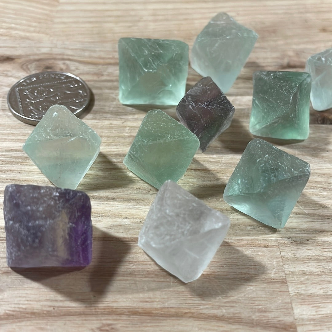 Fluorite Octahedrons