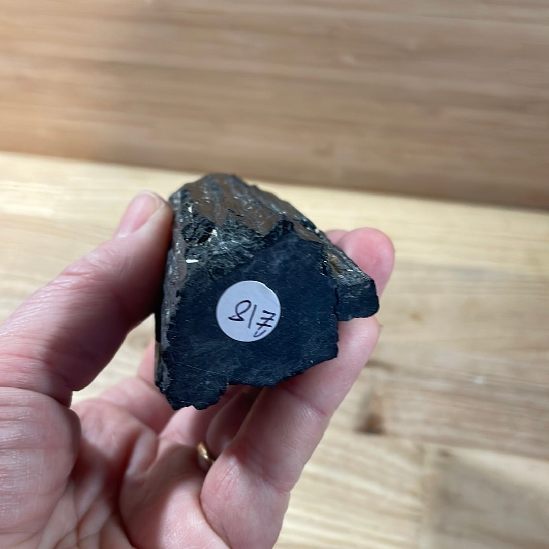 Black Tourmaline Raw and Polished Point