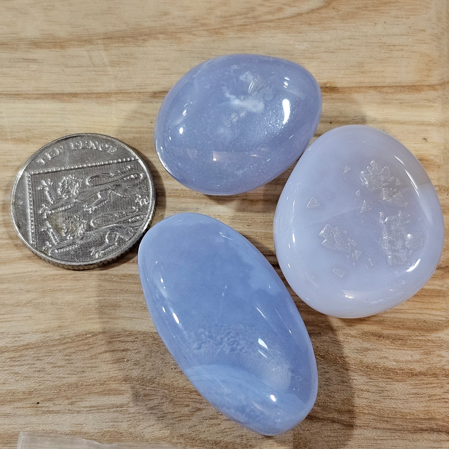 Blue Chalcedony Tumblestone (A Grade)