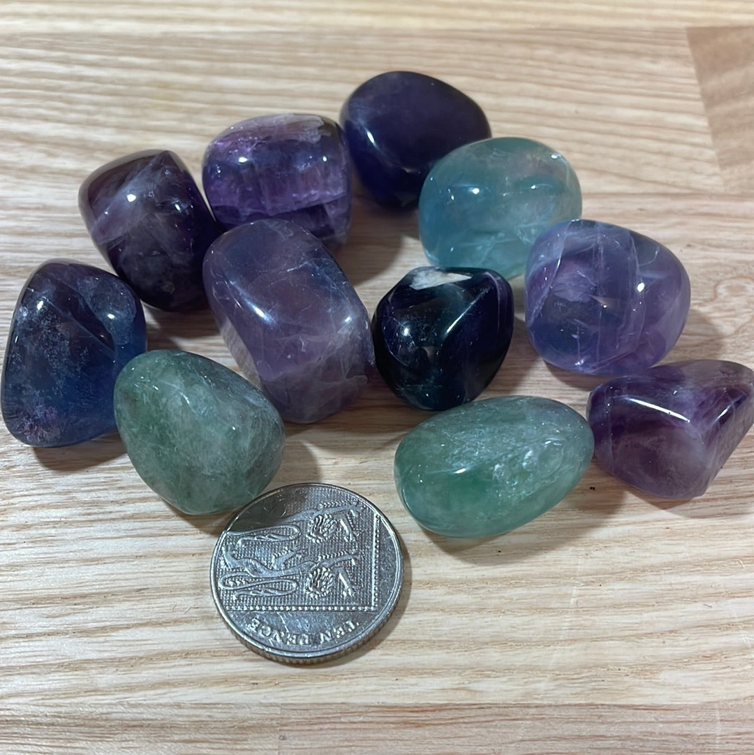 Rainbow Fluorite ‘AA’ Grade Tumblestone