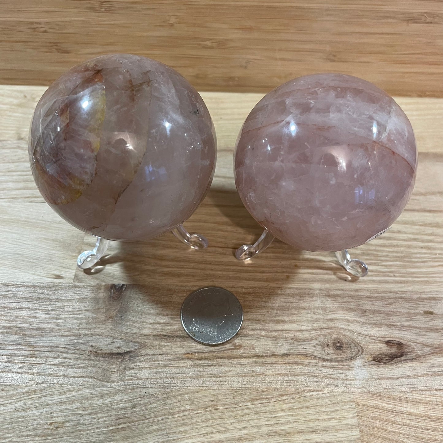 Hematoid Quartz Spheres (approx 70cm)