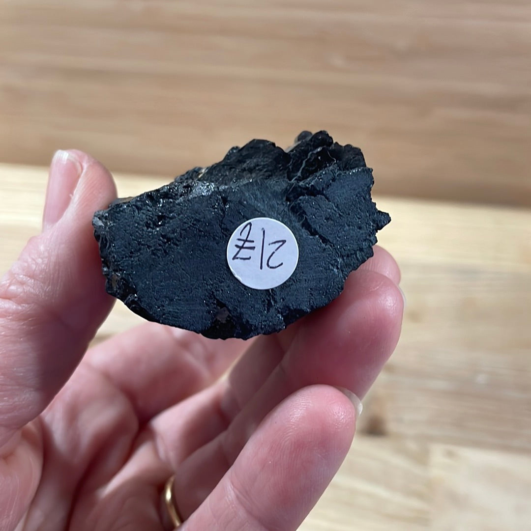 Black Tourmaline Raw and Polished Point