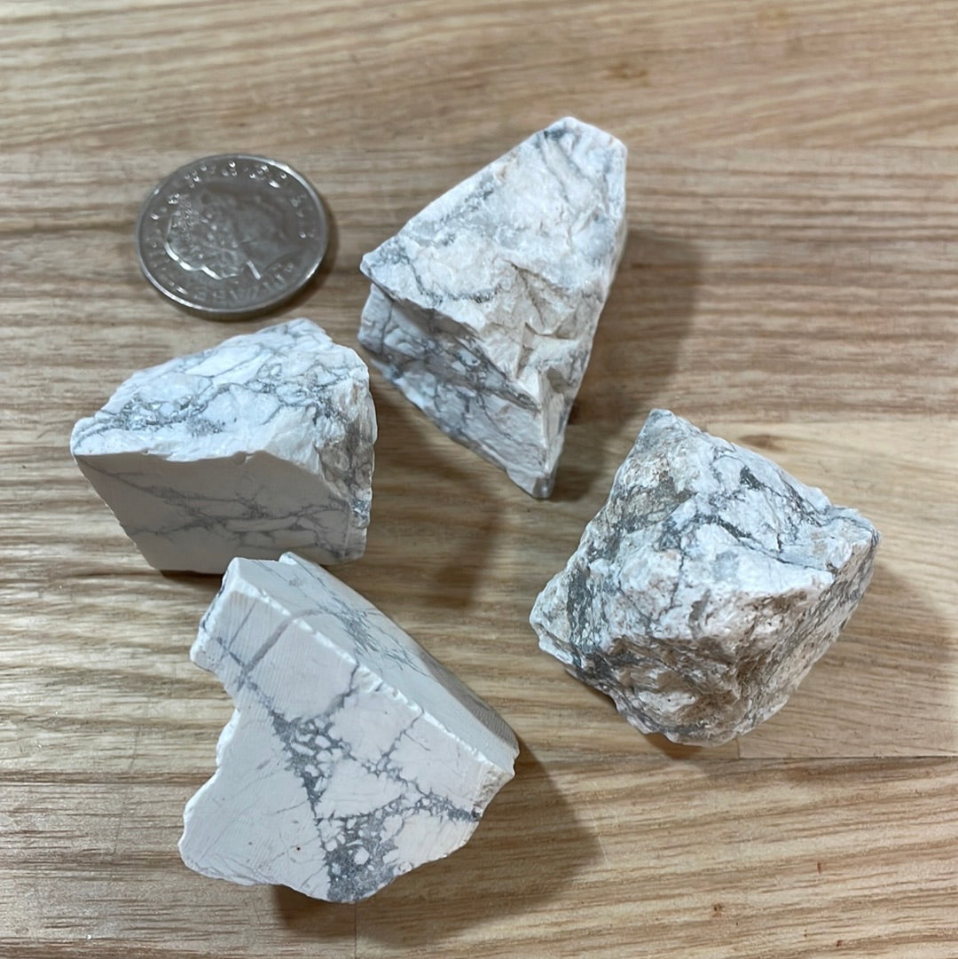White Howlite Raw Pieces