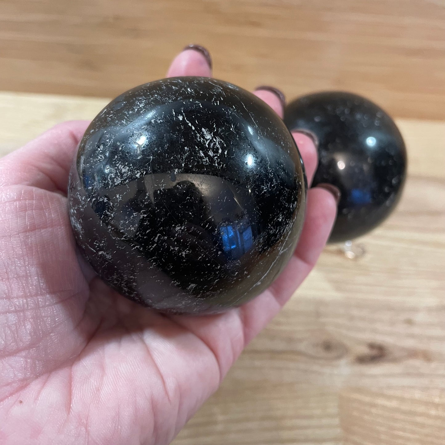 Black Tourmaline Sphere (approx 70mm)