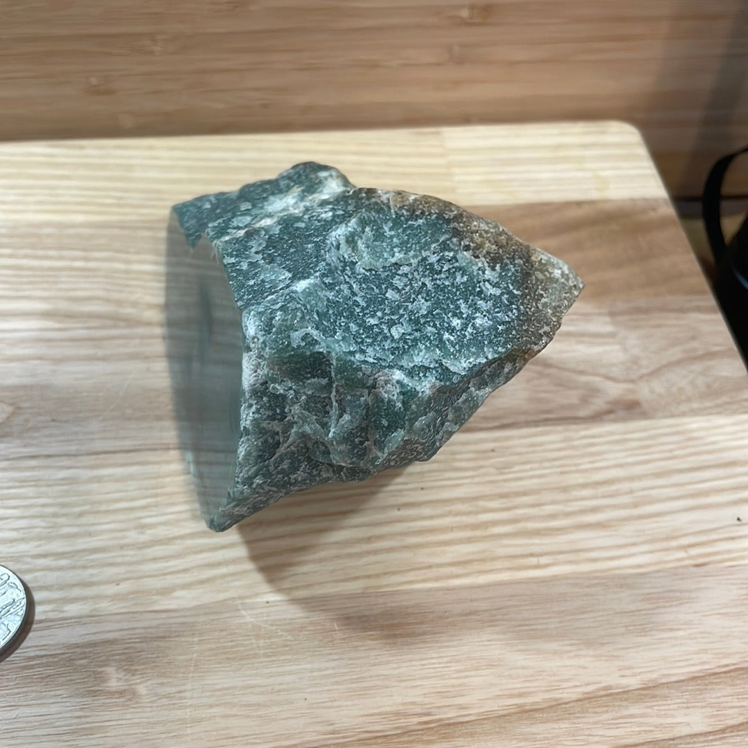 Green Aventurine Raw with Polished side