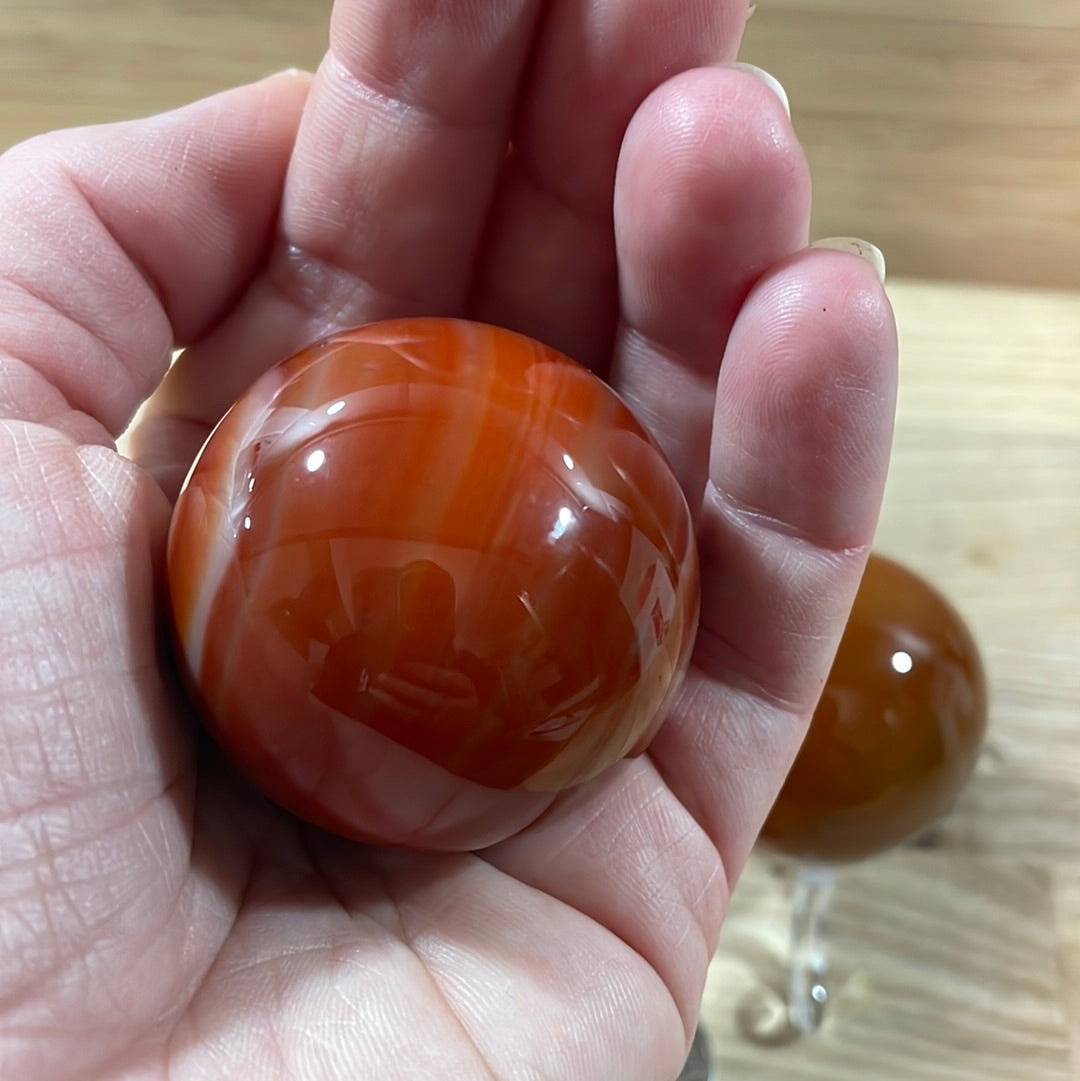 Carnelian Sphere (approx 40mm)
