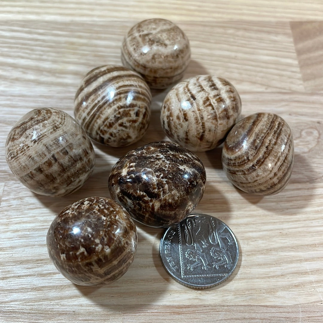 Aragonite (Brown Banded) Tumblestone