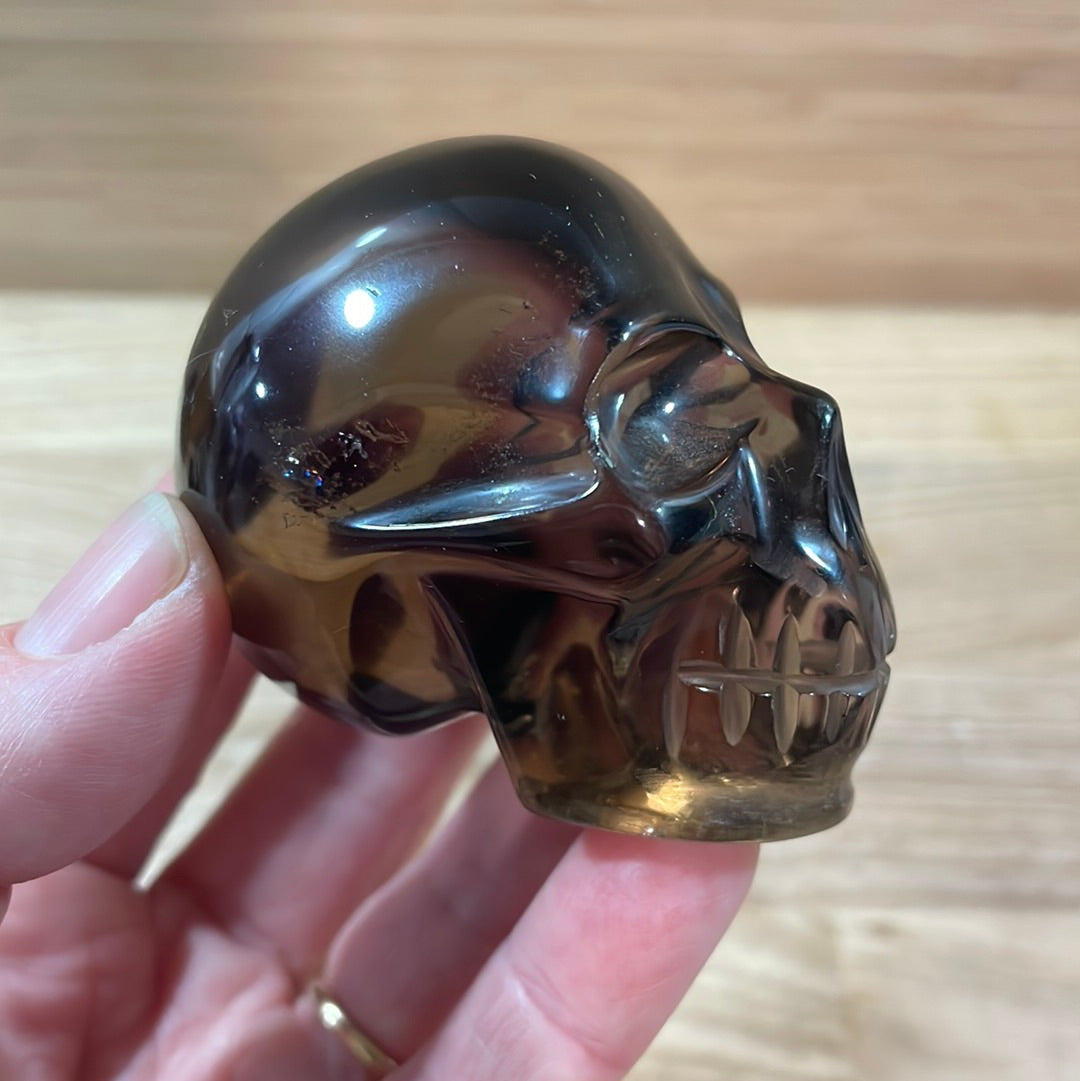 Smokey Quartz Skulls