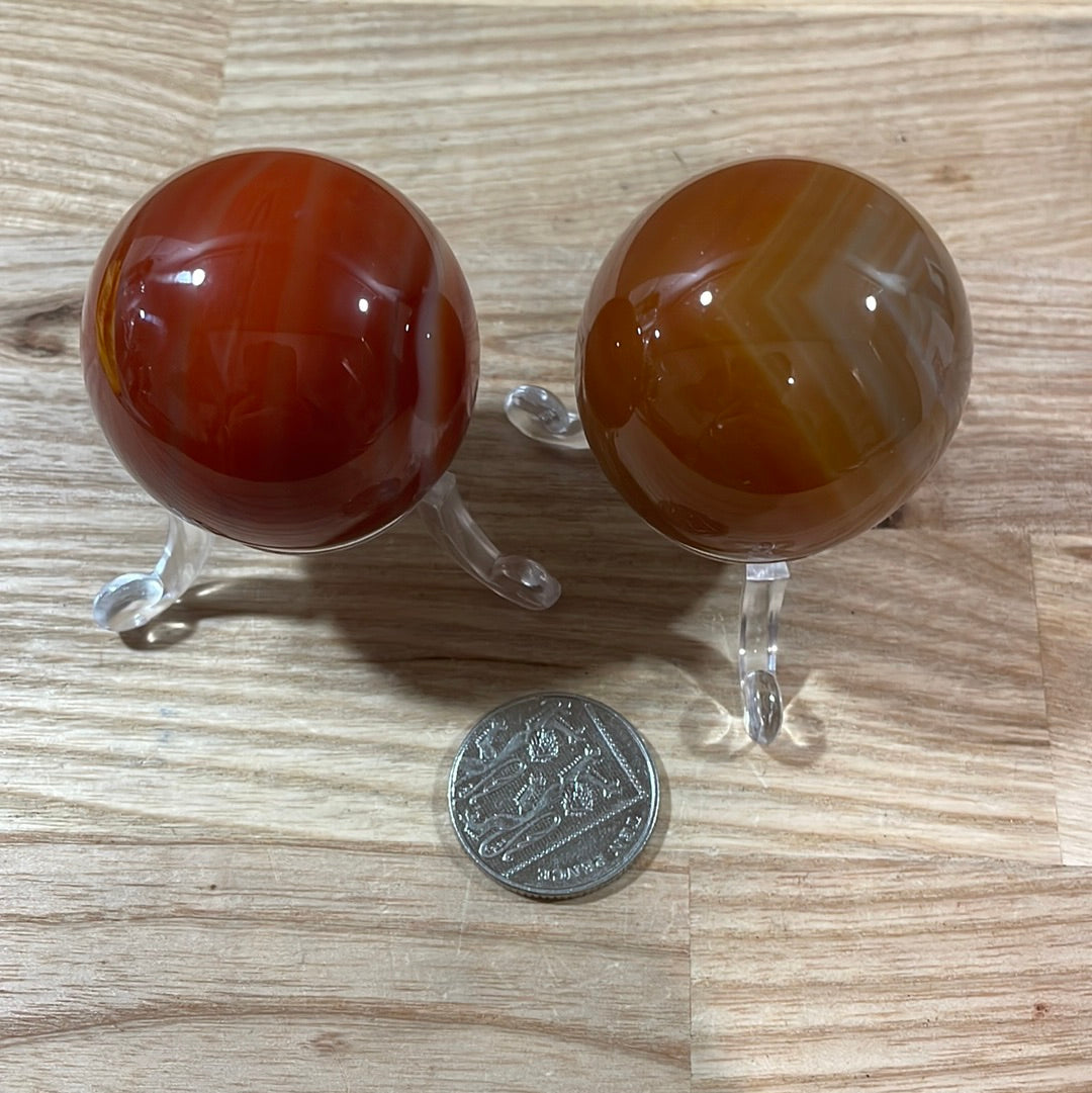 Carnelian Sphere (approx 40mm)