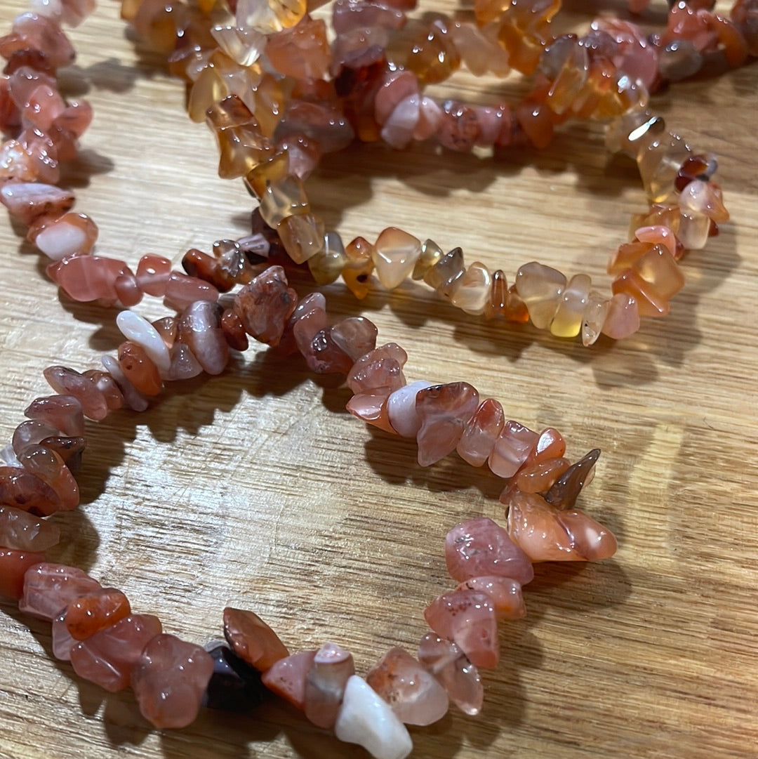 Carnelian Chip Bracelet