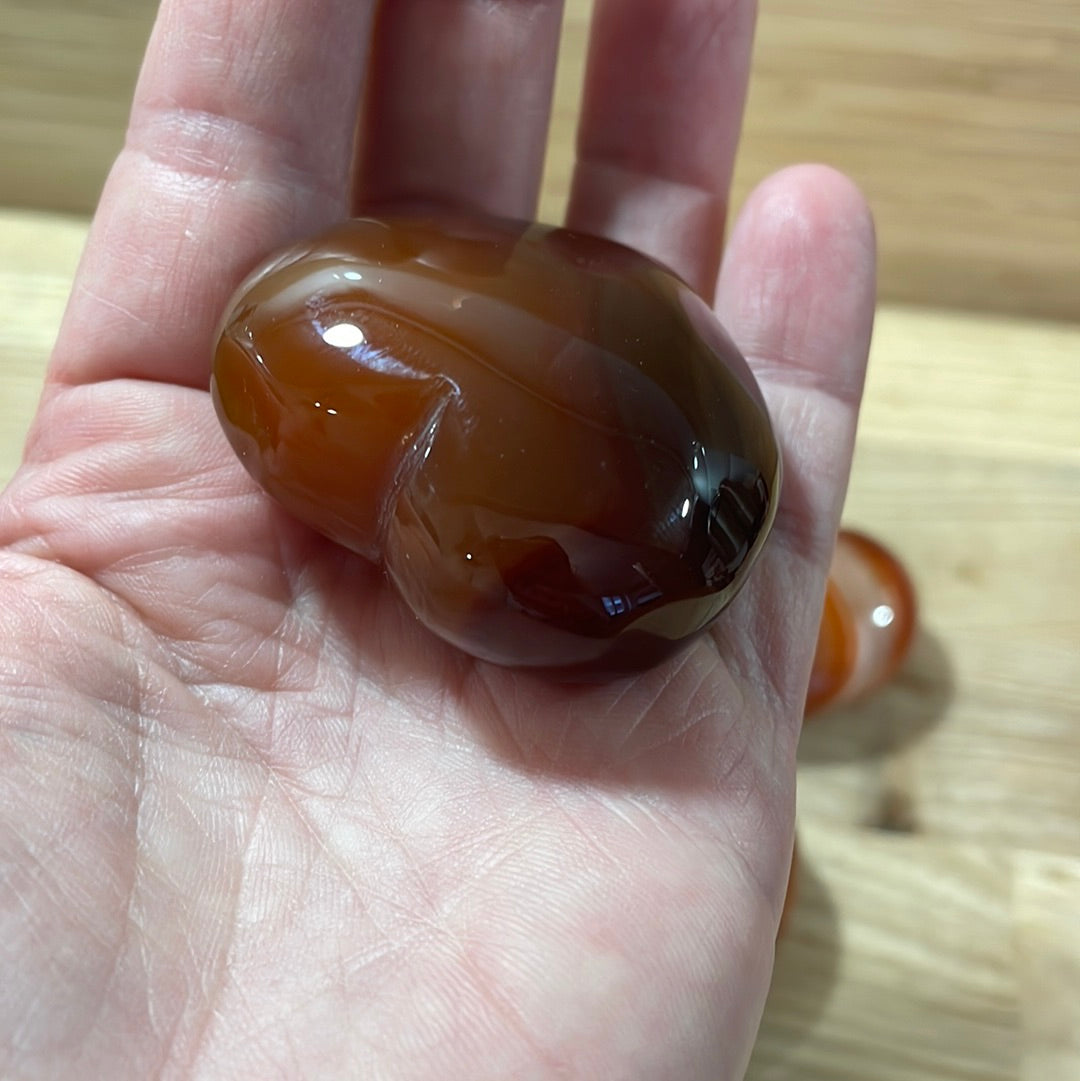Carnelian Puffy Heart