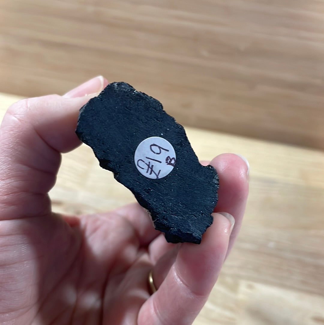 Black Tourmaline Raw and Polished Point