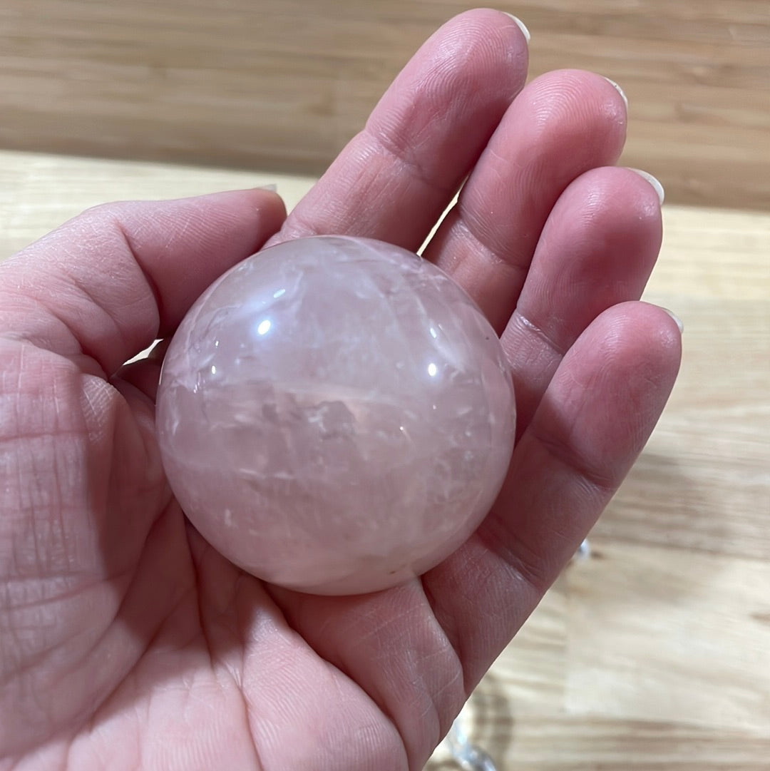 Rose Quartz Sphere 40mm and 50mm A Grade