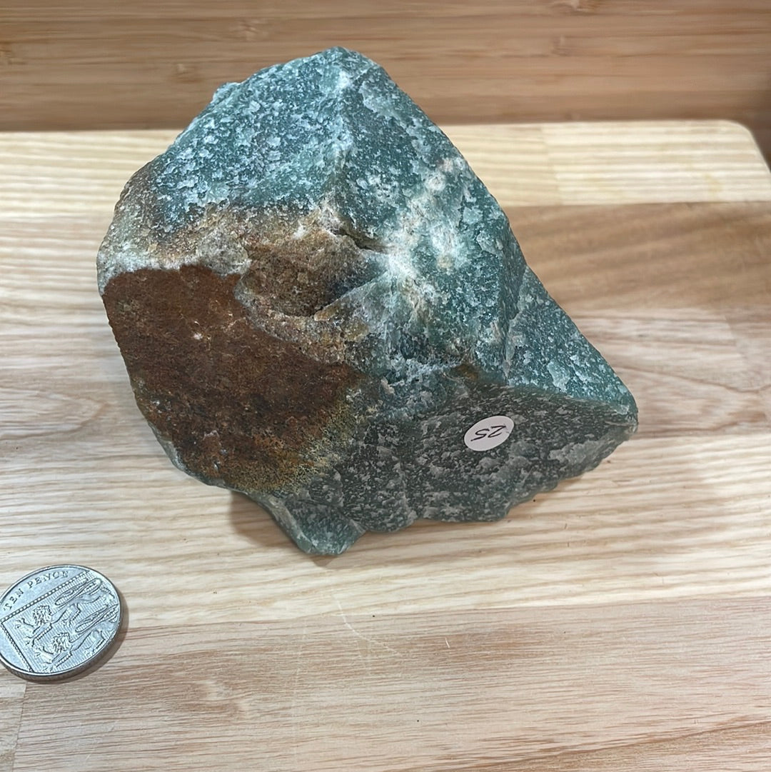 Green Aventurine Raw with Polished side