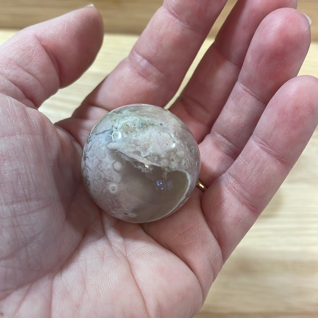 Flower Agate Sphere 35mm