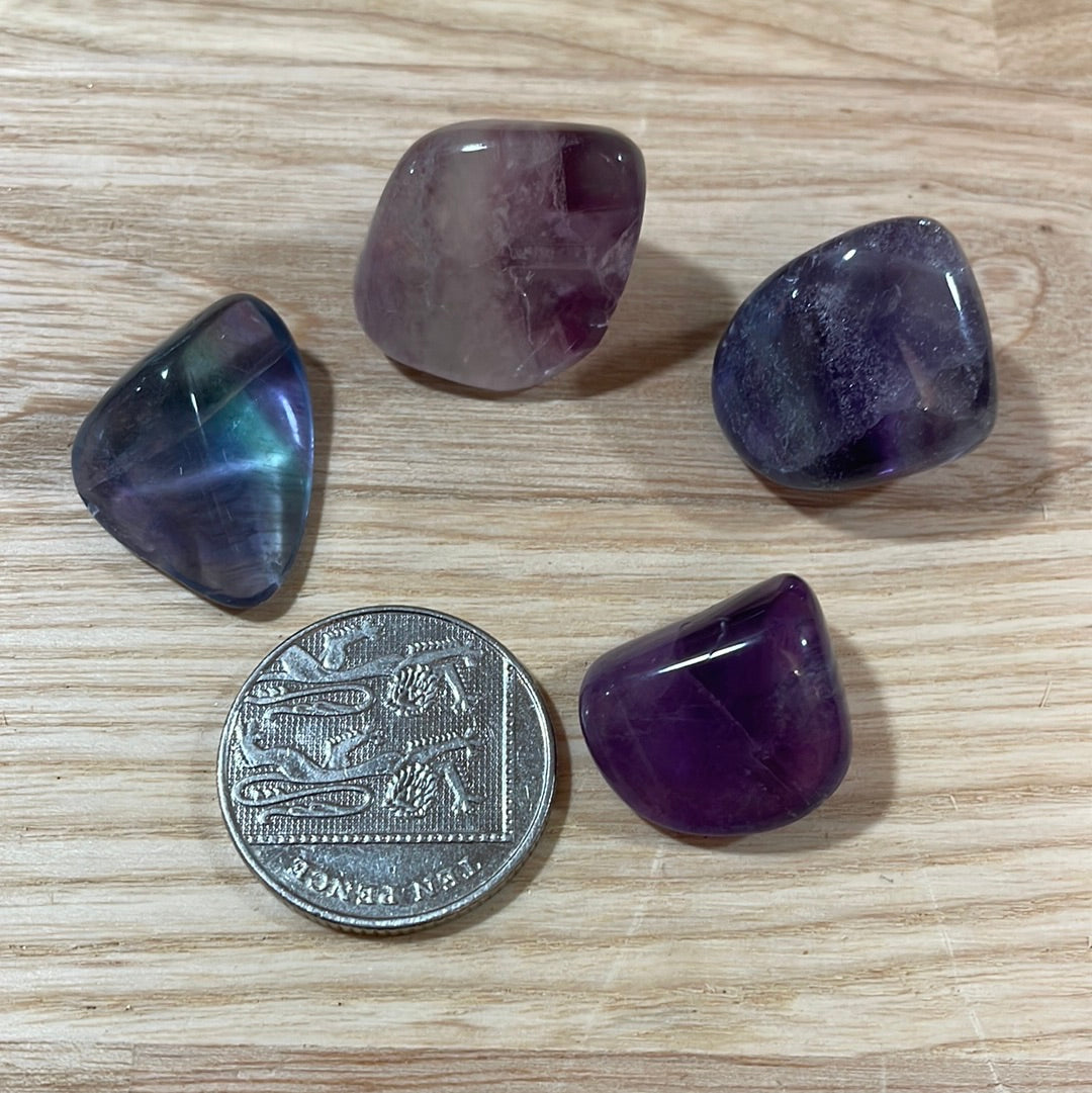 Rainbow Fluorite ‘AA’ Grade Tumblestone
