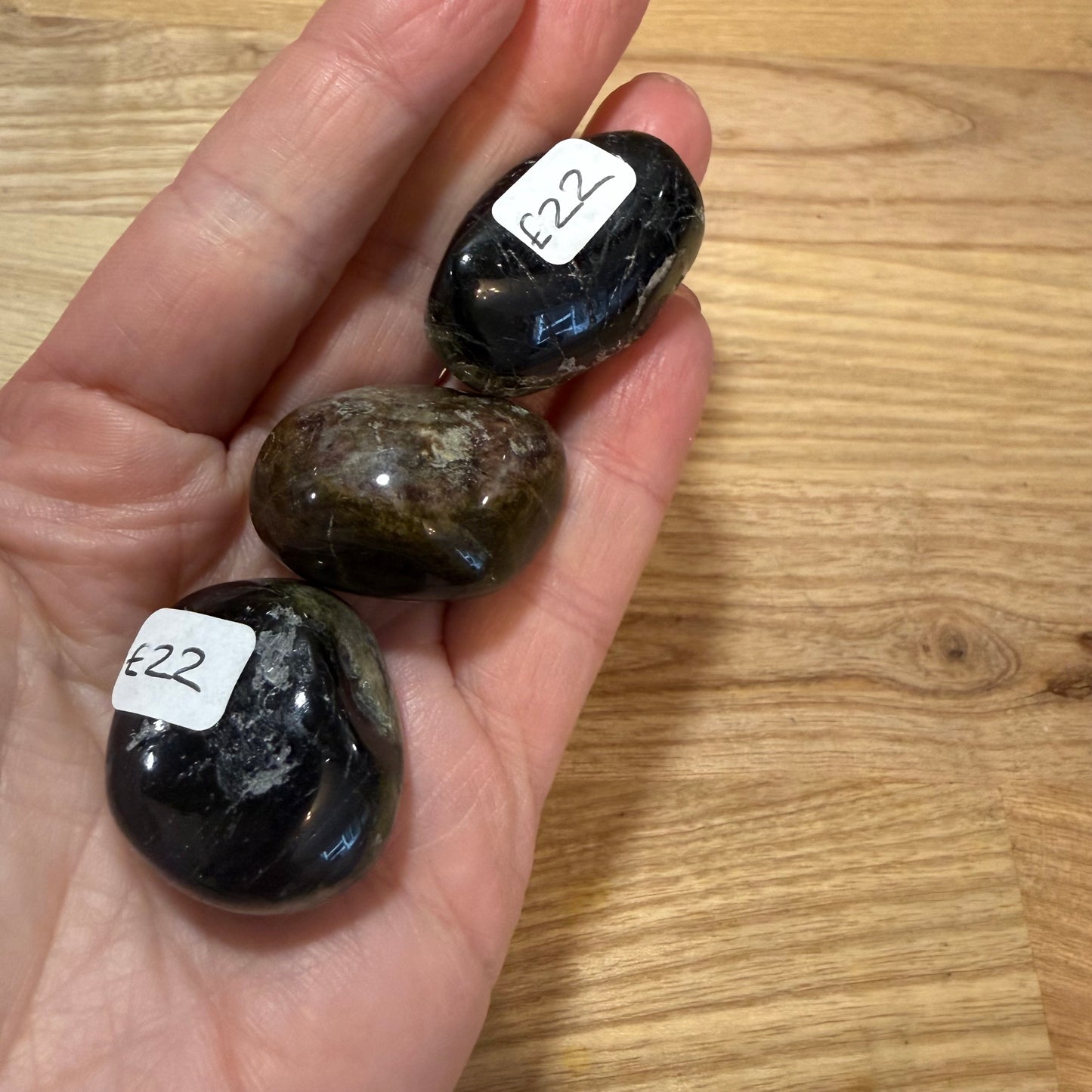 Green and Watermelon Tourmaline Tumblestone