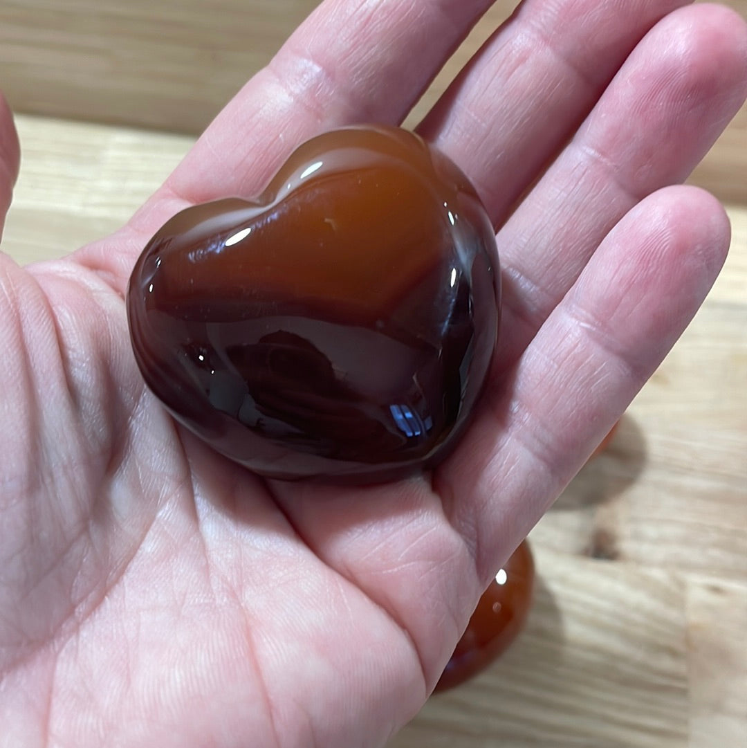 Carnelian Puffy Heart