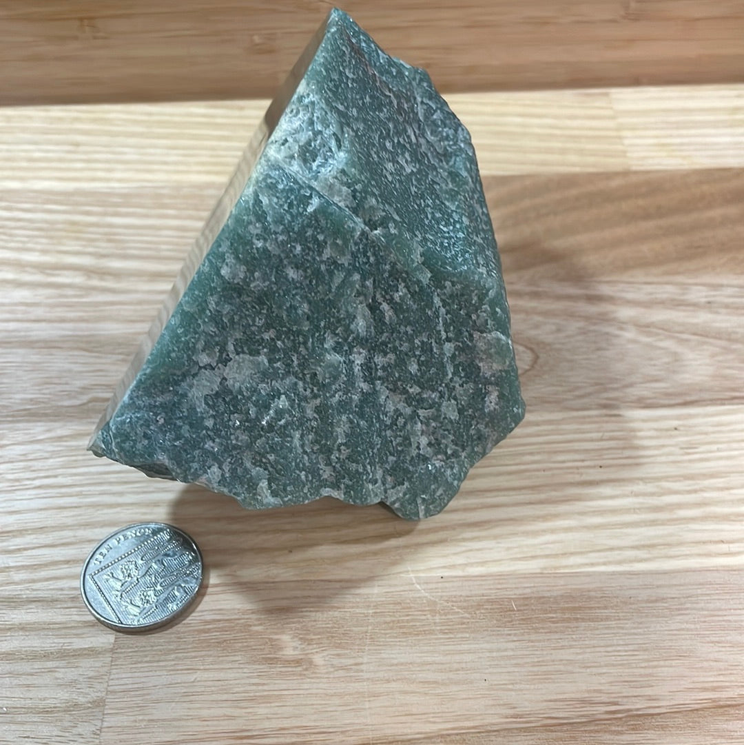 Green Aventurine Raw with Polished side