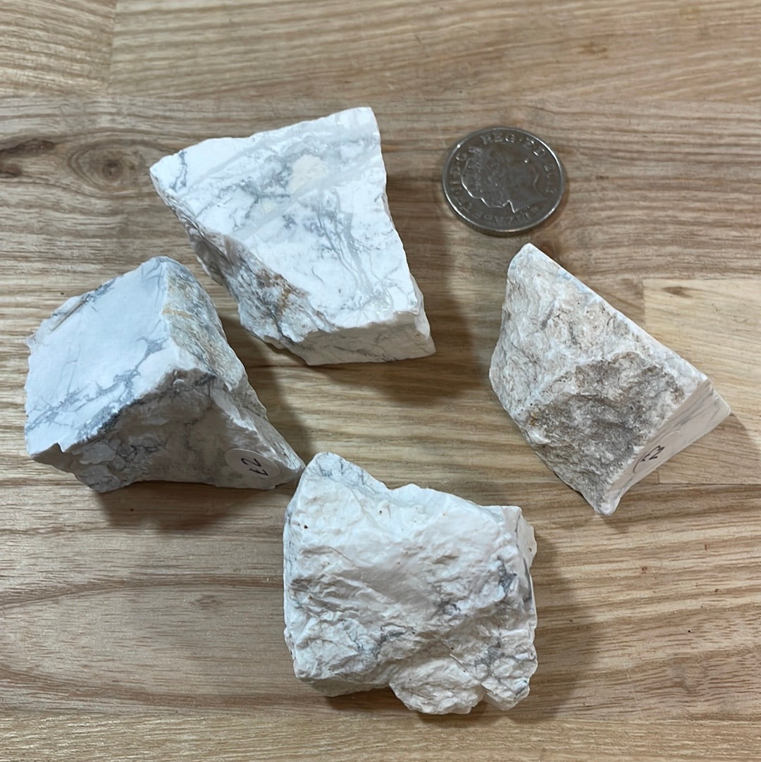 White Howlite Raw Pieces