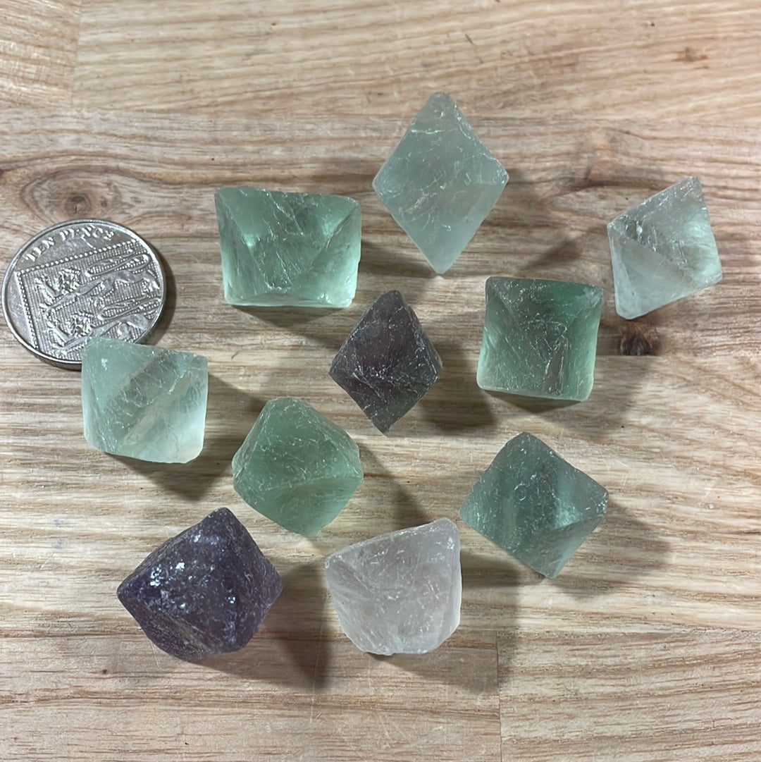 Fluorite Octahedrons