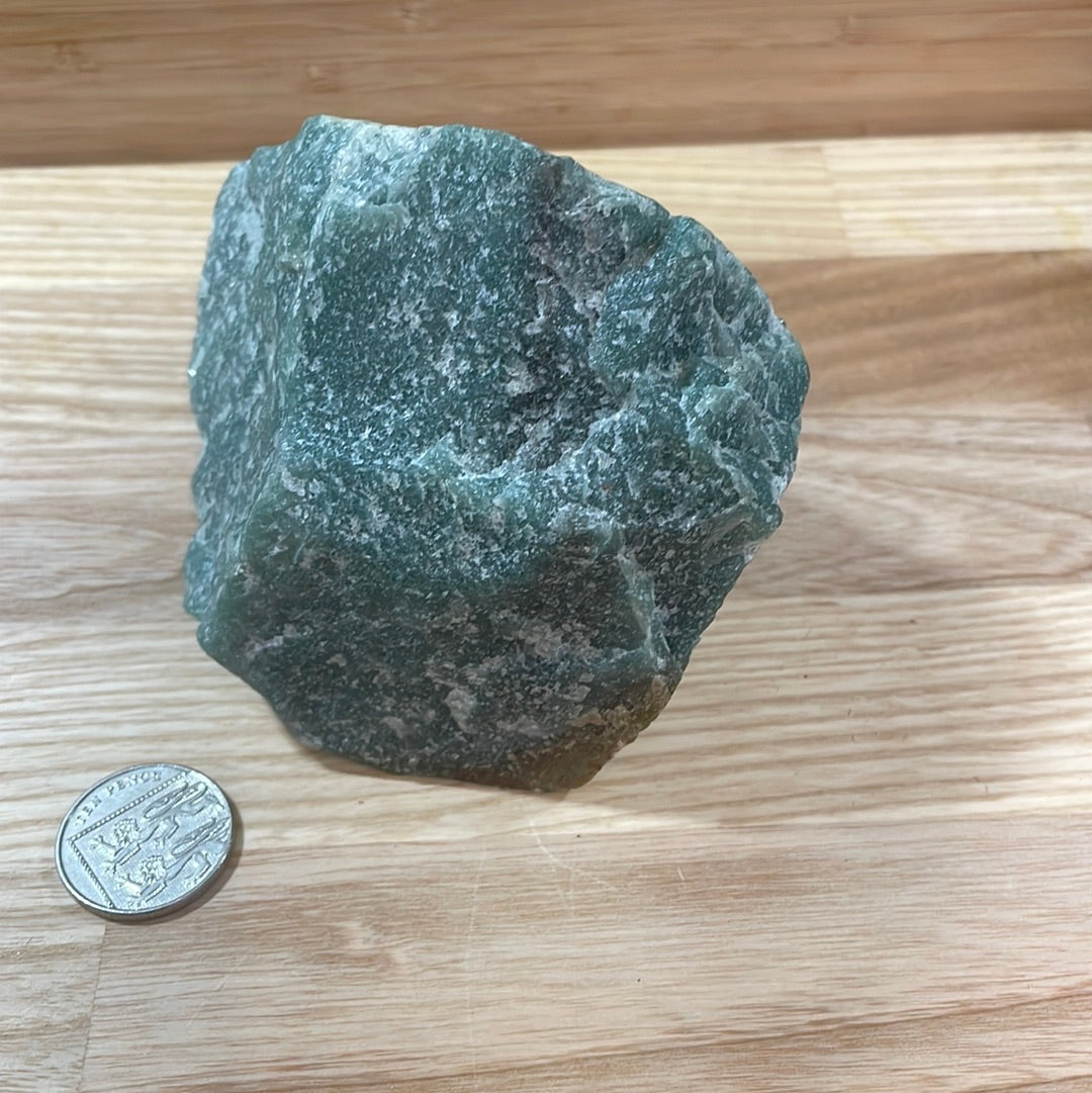 Green Aventurine Raw with Polished side