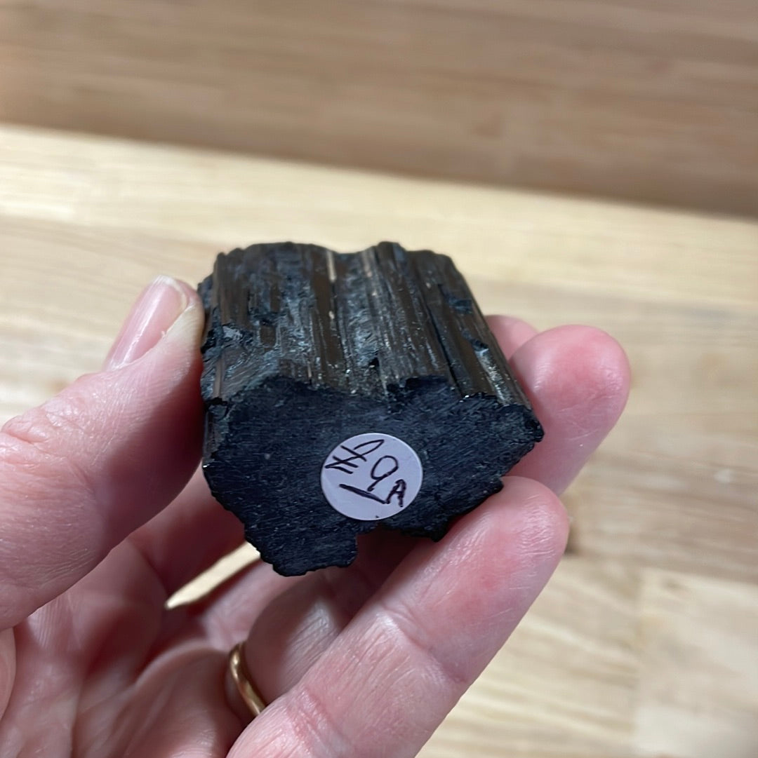 Black Tourmaline Raw and Polished Point