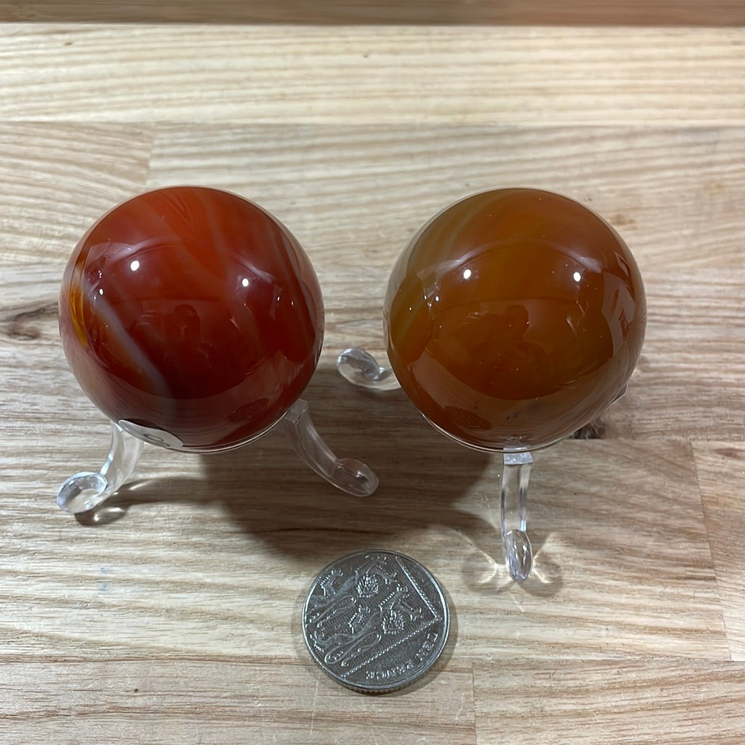 Carnelian Sphere (approx 40mm)
