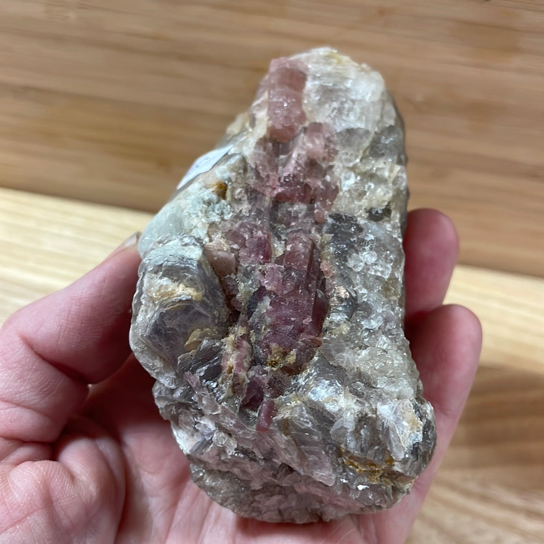 Pink Tourmaline in Quartz Matrix