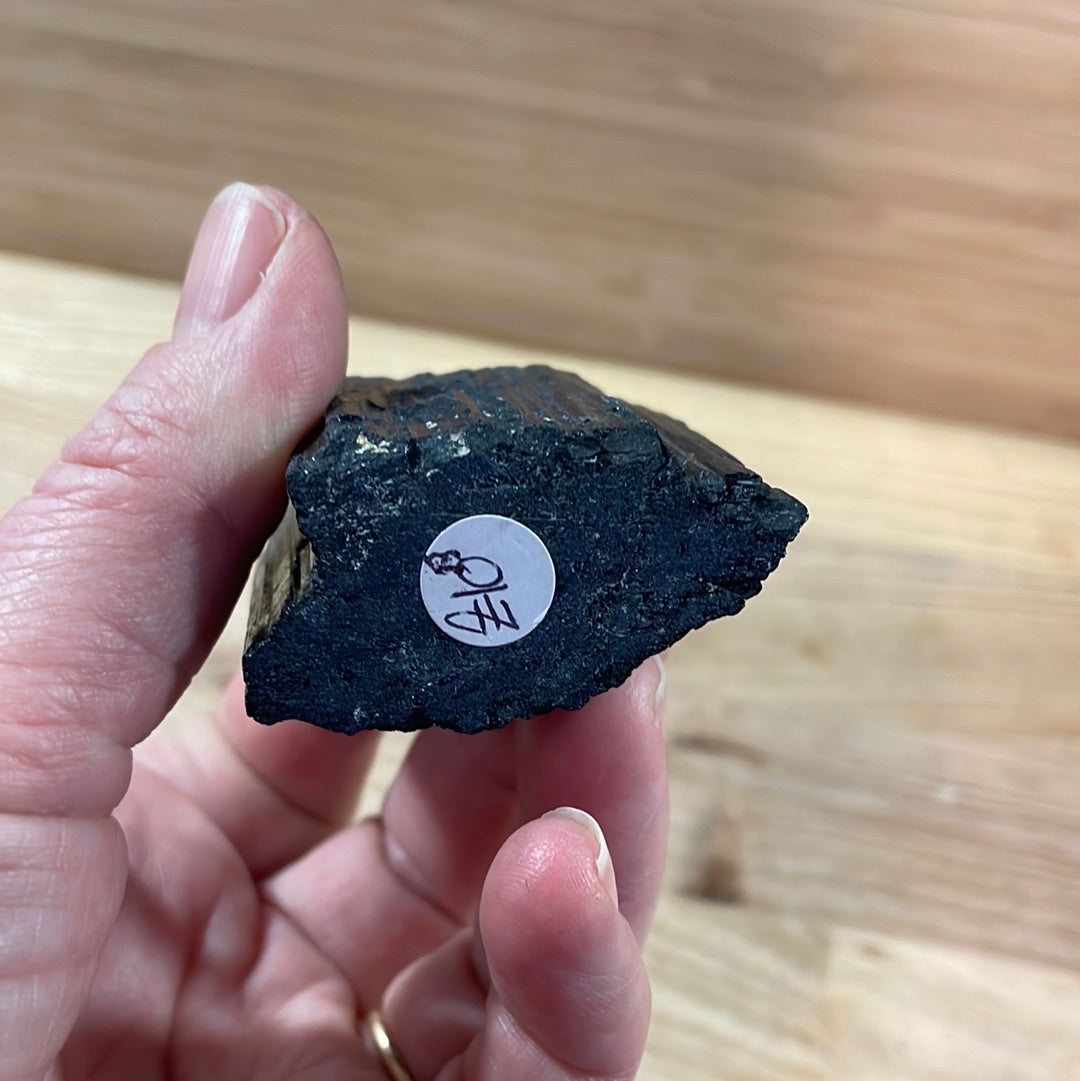 Black Tourmaline Raw and Polished Point