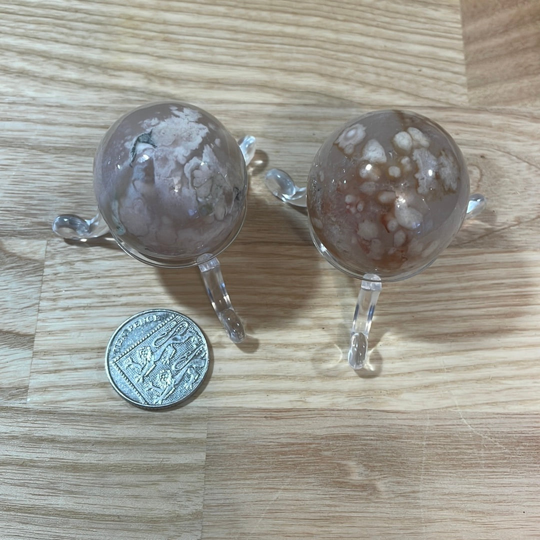 Flower Agate Sphere 35mm